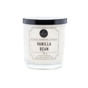 dw home decoware richly scented candle medium single wick 9.69 oz —- vanilla bean