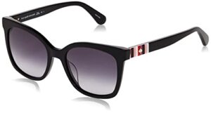 kate spade new york women’s kiya square sunglasses, black, 53 mm