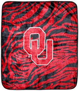 college covers oklahoma sooners raschel throw blanket, 60 in by 50 in