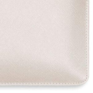 KATIE LOXTON Maid of Honor Women's Vegan Leather Clutch Secret Perfect Pouch Pearlescent White