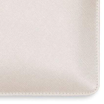 KATIE LOXTON Maid of Honor Women's Vegan Leather Clutch Secret Perfect Pouch Pearlescent White