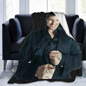 Blanket Tom Cruise Super Soft and Comfortable Flannel Throw Blankets Camping Blanket Beach Blankets for Decoration Bedroom Living Room Yoga …