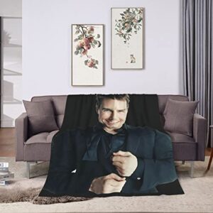Blanket Tom Cruise Super Soft and Comfortable Flannel Throw Blankets Camping Blanket Beach Blankets for Decoration Bedroom Living Room Yoga …