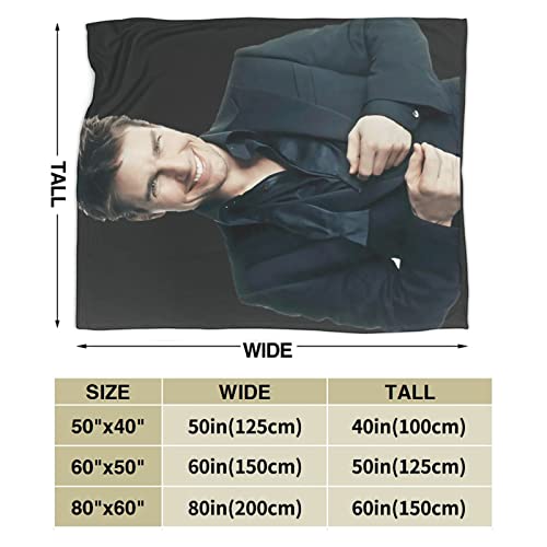 Blanket Tom Cruise Super Soft and Comfortable Flannel Throw Blankets Camping Blanket Beach Blankets for Decoration Bedroom Living Room Yoga …