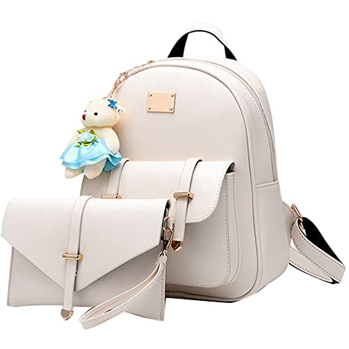 BAG WIZARD Bags for Teens Girls Purse Backpacks Mini PU Leather Fashion Small Bookbag with Wallet Set