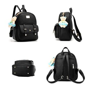 BAG WIZARD Bags for Teens Girls Purse Backpacks Mini PU Leather Fashion Small Bookbag with Wallet Set