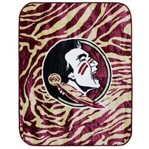 college covers florida state seminoles raschel throw blanket, 60 in by 50 in