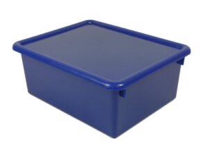 romanoff stowaway letter box with lid, blue