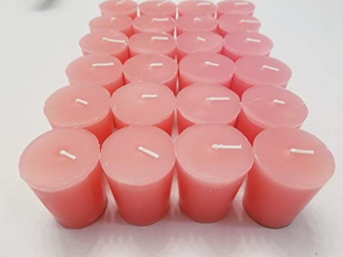 Old Candle Barn 24-Piece Votive Candles - Oriental Rose Scented 15 Hour - Perfect Pink Votives - Hand Poured Made in USA