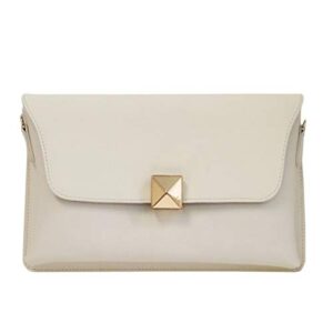 jnb synthetic leather case clutch, ivory