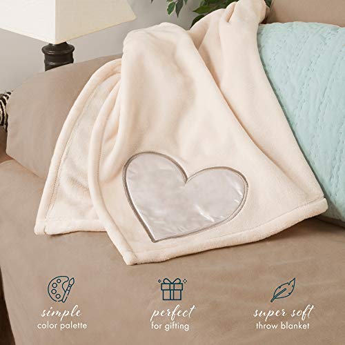 Pavilion Gift Company 19502 Comfort Love You Mom Thick Warm 320 GSM Royal Plush Throw Blanket 60" x 50"