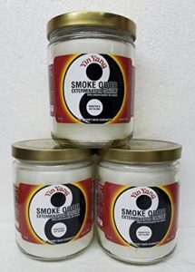 smoke odor exterminator 13oz jar candles (yin yang, 3) set of three candles.