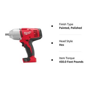 Milwaukee 2663-20 M18 1/2" High Torque Impact Wrench with Friction Ring (Bare Tool)