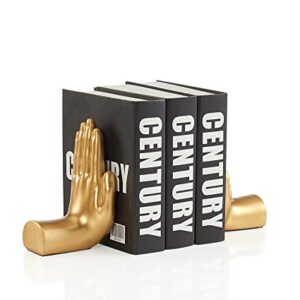 Danya B. NY8003GLD Contemporary Accent Book Shelf Decor - Hands Sculpture Bookend Set