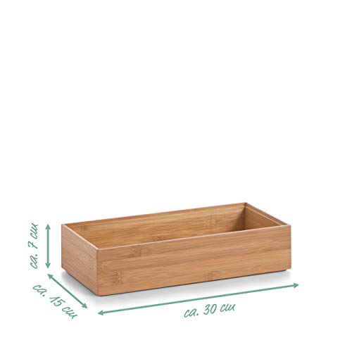 Zeller Storage Box Bamboo , Multi-Colour 30 x 15 x 7 cm 13333