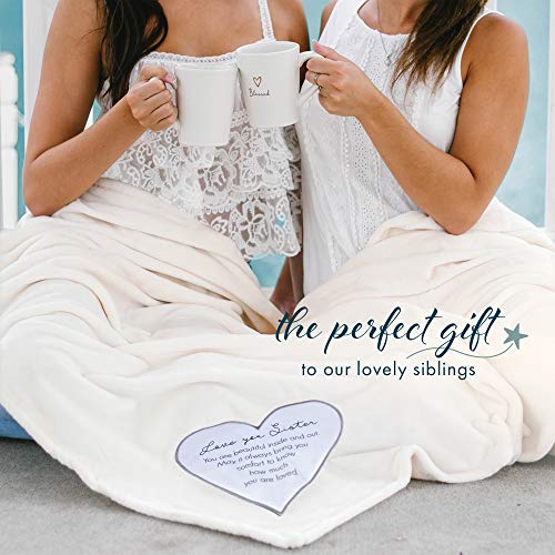 Pavilion Gift Company 19504 Comfort Blanket - Love You Sister Thick Warm 320 GSM Royal Plush Throw Blanket