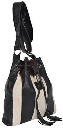 STS Ranchwear Cowhide Bucket Bag Cowhide/Black One Size