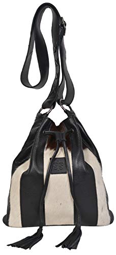 STS Ranchwear Cowhide Bucket Bag Cowhide/Black One Size