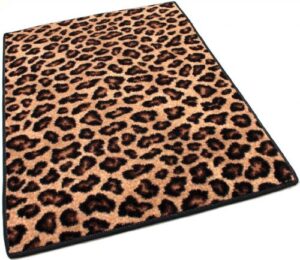 animal print leopard area rug 5′ x 8′