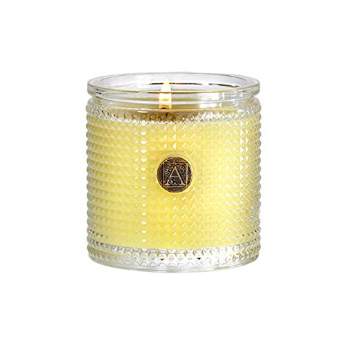 Aromatique Sorbet Textured Glass 6 oz Scented Jar Candle with Medal Medallion for Home Décor and Gift