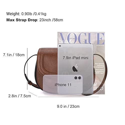 Crossbody Bags for Women Small Over the Shoulder Saddle Purses and Boho Cross body Handbags,Vegan Leather