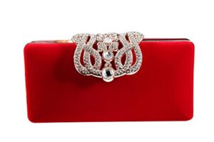 generic womens evening cocktail wedding party handbag clutch purse wallet, red, 16x9x5cm