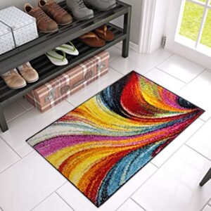 Well Woven Viva Pleasure Modern Abstract Multi Bright Accent Rug 2' x 3' Mat