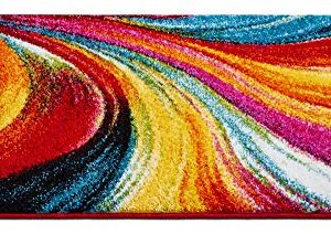 Well Woven Viva Pleasure Modern Abstract Multi Bright Accent Rug 2' x 3' Mat