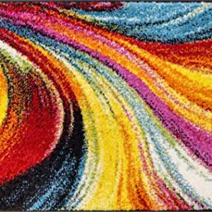 Well Woven Viva Pleasure Modern Abstract Multi Bright Accent Rug 2' x 3' Mat