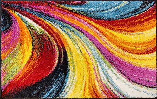 Well Woven Viva Pleasure Modern Abstract Multi Bright Accent Rug 2' x 3' Mat