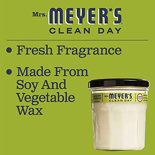 Mrs. Meyer's Clean Day Scented Soy Candle, Lemon Verbena Scent, 7.2 ounce candle (Pack of 2)