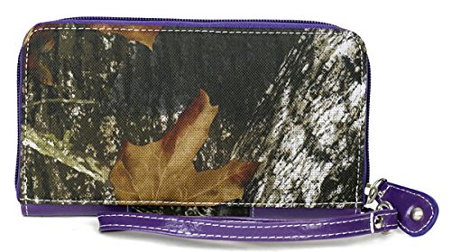 Western Crossed Guns Purse Camouflage Handbag Camo W Matching Wallet (Purple)