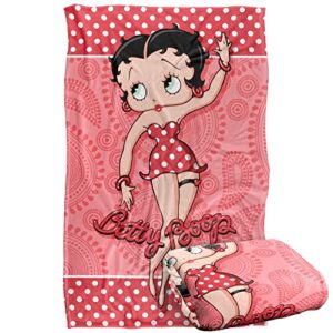 Trevco Betty Boop Paisley & Polka Dots Silky Touch Super Soft Throw Blanket 36" x 58"