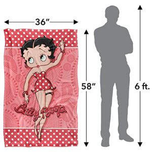 Trevco Betty Boop Paisley & Polka Dots Silky Touch Super Soft Throw Blanket 36" x 58"