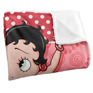 Trevco Betty Boop Paisley & Polka Dots Silky Touch Super Soft Throw Blanket 36" x 58"