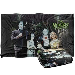 trevco the munsters family silky touch super soft throw blanket 36″ x 58″