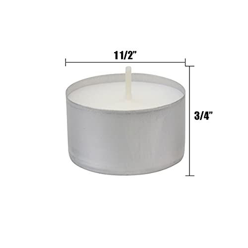 Stonebriar Long Burning Tea Light Candles, 6 to 7 Hour Extended Burn Time, White, Unscented, Bulk 200-Pack (SM-TL200)