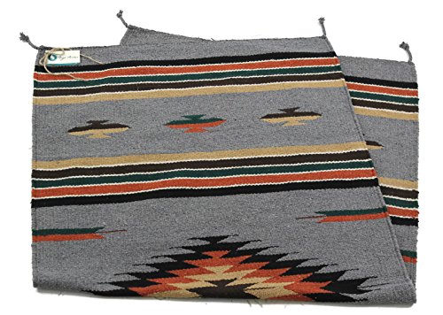 Onyx Arrow Southwest Area Rug, 32 x 64 Inches, Center Diamond, Gray/Black/Multi