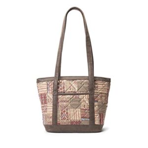 donna sharp katie tote handbag in sandstone – great for travel with quick access pockets