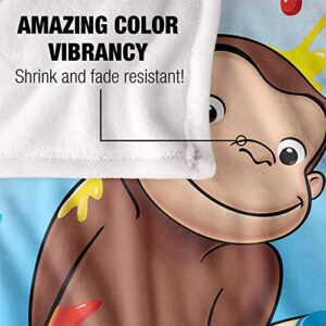 Trevco Curious George Paint Silky Touch Super Soft Throw Blanket 36" x 58"