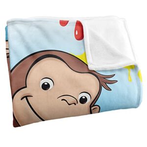 Trevco Curious George Paint Silky Touch Super Soft Throw Blanket 36" x 58"