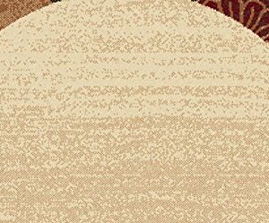 Sedona Transitional Floral Beige Round Area Rug, 8' Round