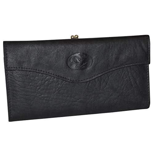 Buxton Heiress Organizer Clutch (Black-RFID, Black-RFID Protected, Size One Size