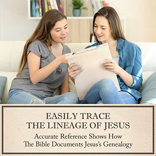 The Biblical Genealogy Chart, Family Tree from Adam to Jesus, Books of the Bible Timeline Chart, Great Gift for Pastors