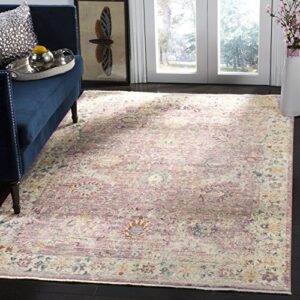 safavieh illusion collection 5′ x 8′ rose / cream ill703f vintage distressed viscose area rug