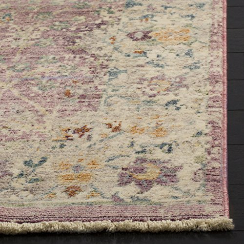 SAFAVIEH Illusion Collection 5' x 8' Rose / Cream ILL703F Vintage Distressed Viscose Area Rug