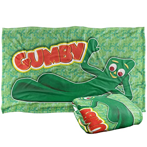 Trevco Gumby Chilling Silky Touch Super Soft Throw Blanket 36" x 58"