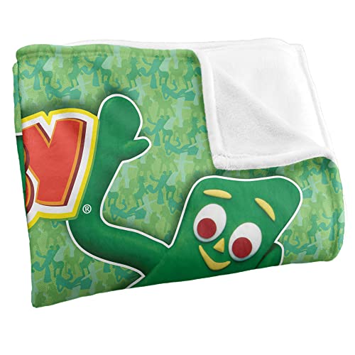 Trevco Gumby Chilling Silky Touch Super Soft Throw Blanket 36" x 58"