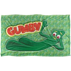 Trevco Gumby Chilling Silky Touch Super Soft Throw Blanket 36" x 58"