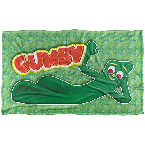 Trevco Gumby Chilling Silky Touch Super Soft Throw Blanket 36" x 58"